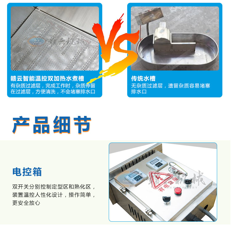 智能溫控雙加熱水槽定形敦化一體煮丸子機(jī)(圖9)