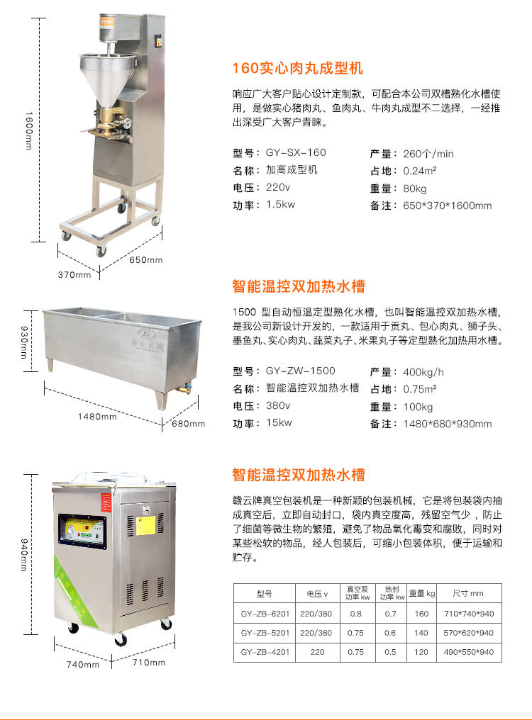 作坊式加工魚丸肉丸機器廠家直銷成套流水線生產丸子機(圖7)