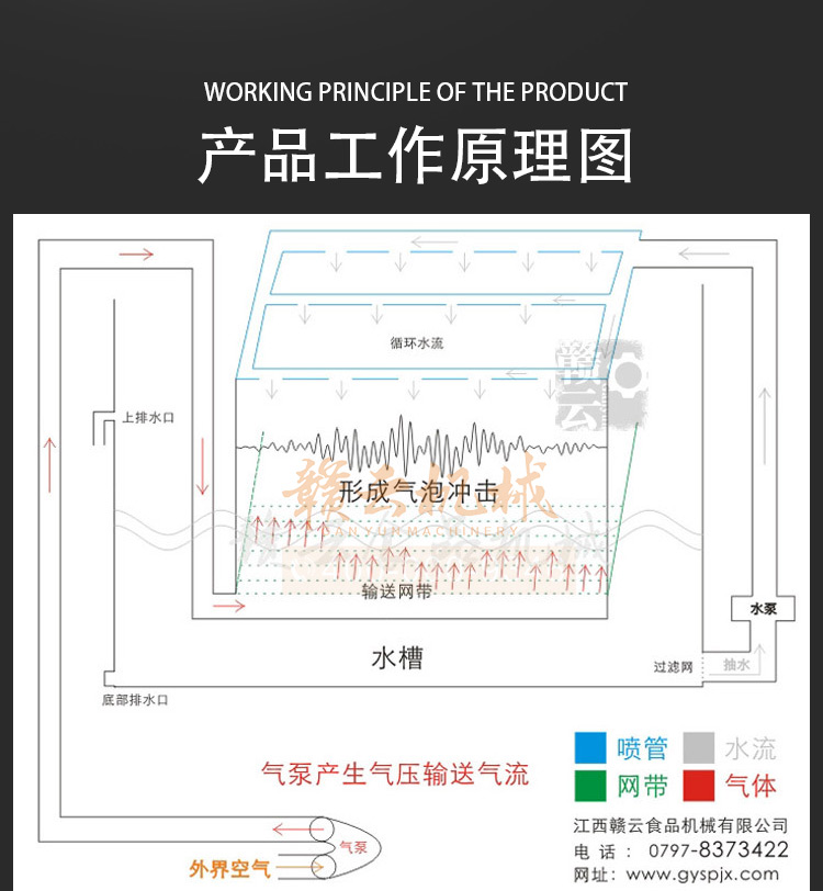 商用全自動氣泡清洗機 果蔬凈菜加工設備流水線(圖17)