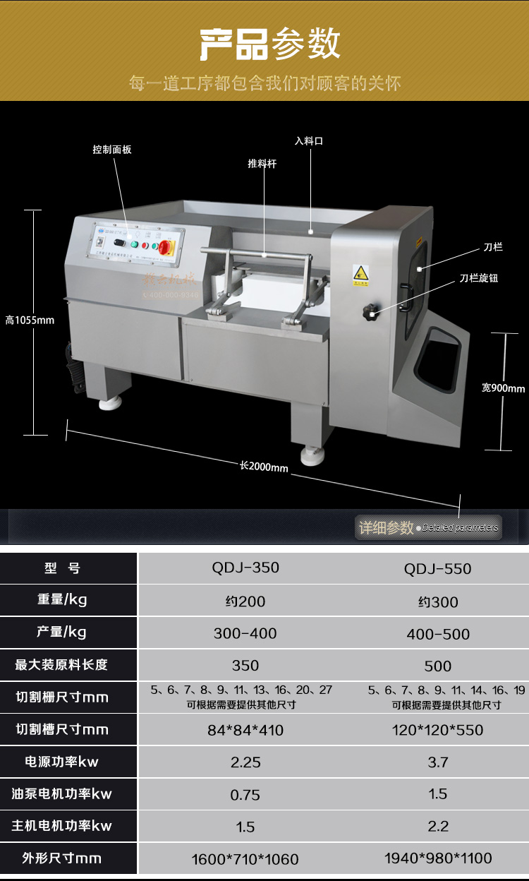 贛州贛云550型切肉丁機(jī)凍肉鮮肉及帶骨的禽類(lèi)產(chǎn)品加工切丁(圖9)