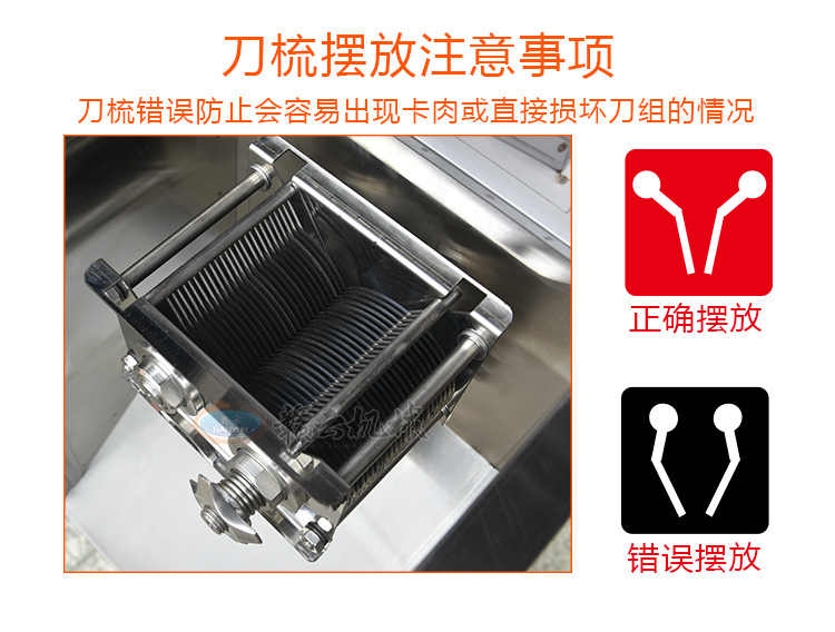 小型商用立式絞切機(jī)，豬肉店用絞切一體機(jī)切肉片肉絲(圖12)