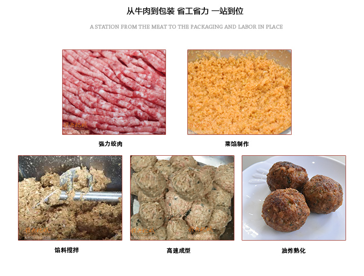 批量加工獅子頭的全套設(shè)備，肉圓加工機器廠家(圖5)