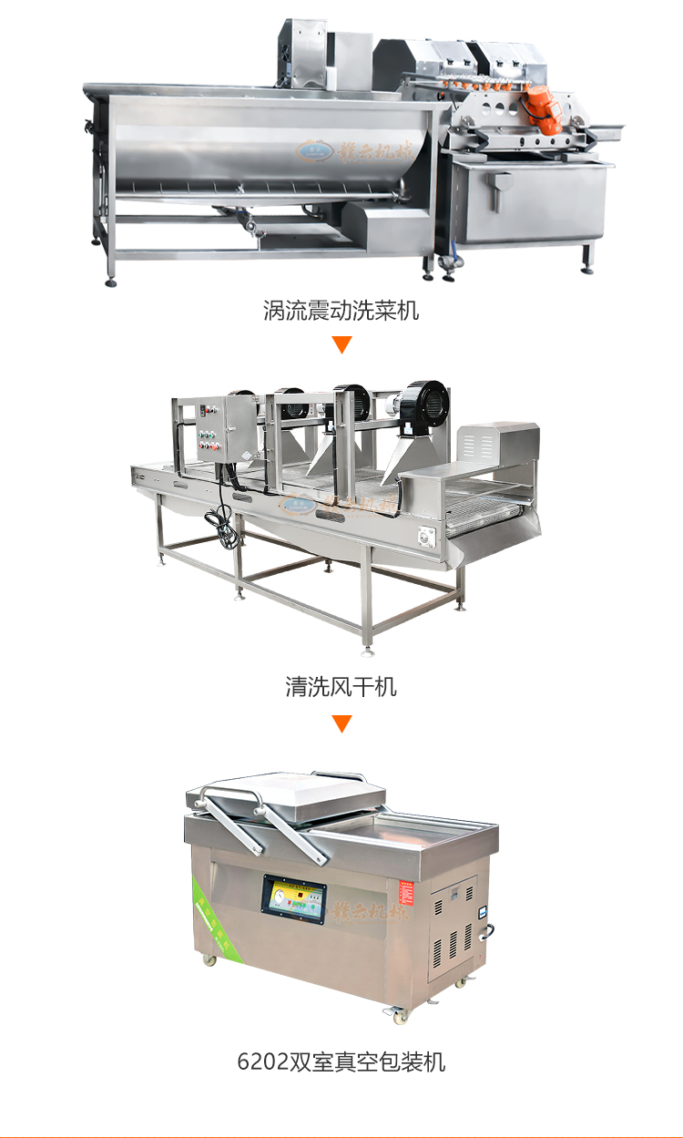 中央廚房果蔬加工流水線設(shè)備葉菜加工清洗整套機器(圖6)